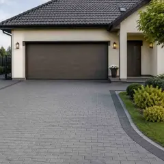 Nowy podjazd z kostki brukowej to świetny pomysł na tani podjazd. Elegancko i praktycznie.