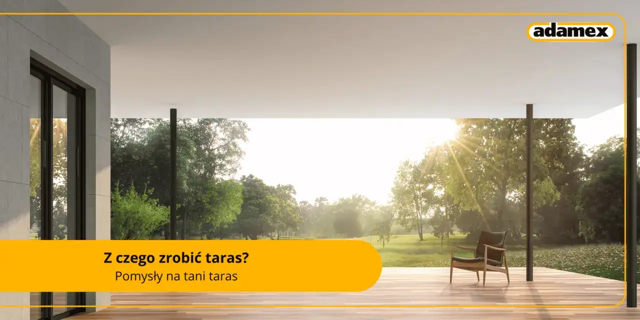Nowoczesny taras z widokiem na zieleń. Szukasz tanich inspiracji na taras? Zobacz pomysły na tani taras.